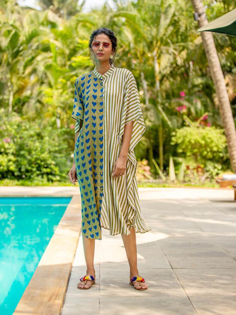 Rayon Printed Loose Long Cardigan Vacation Casual Beach Bikini Cover Bella Mia